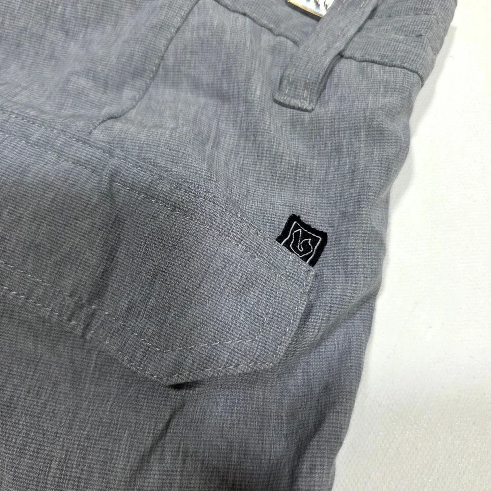Burnside Hybrid Shorts Mens 30 Gray Heathered Stretch Swim Boardshorts Casual